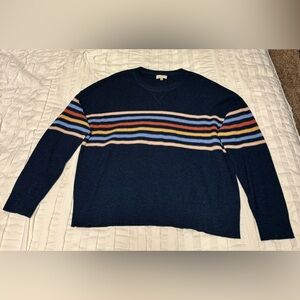 Vici Striped waffle knit sweater size L